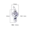 Colgante de Cerradura Ruyi Retro de Plata Pura S999 Colgante Auspicioso Pulsera de Cuerda Trenzada a Mano Accesorios Hechos a Mano para DIY