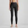 Calça de Yoga de Cintura Alta com Sensação Nua Europeia e Americana para Mulheres, Confortável, Amiga da Pele, Alta Elasticidade, Calça Esportiva Justa, Corrida, Fitness, Calça Cropped para Mulheres