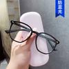 Armação de Óculos Estilo Coreano 2021 Novo Estilo Lente Plana Pequena Rosto Feminino Estilo College Lente Anti-azul Laca de Arroz Livro Pequeno da Chapeuzinho Vermelho