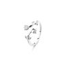 Anel Tulipa de Diamante Personalidade Elegante Corrente Nacional Temperamento Pequeno Diamante Quebrado Lírio-do-vale Orquídea Anel de Dedo Anel de Flor Namorada