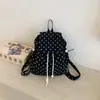 Mochila linda estilo coreano de lunares, fresca y elegante, mochila casual de gran capacidad, bolsa para el trabajo, mochila moderna y a la moda