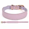 Collar para Mascotas Ensanchado Transpirable No Constriñe Collar para Cuello de Gato Cuero PU Patrón Lichi Collar para Cuello de Perro Mediano y Pequeño Transfronterizo