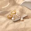 Brincos de franja assimétricos estilo INS da moda francesa brincos de aço inoxidável banhados a ouro 18K brincos de alta qualidade para mulheres