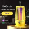 Lámpara Asesina de Mosquitos Eléctrica Atrapamoscas Atrayente para Interiores Para Mosquitos Recargable en Interiores Trampa para Mosquitos Luz Lámpara Succión