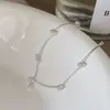 Pulsera de Cuentas de Plata de Ley S925, Estilo Minimalista Coreano, Cuentas Curvas con Forma de Sonrisa, Unión Segmentada, Joyería de Diseño Personalizado