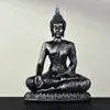 Artesanías Creativas Arenisca del Sudeste Asiático Buda Sentado Resina Dorado y Plateado Antiguo Escultura Esotérica Adornos Decorativos Regalos Estilo Zen