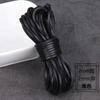 Cuerda de cuero negro de 2 mm de grosor, primera capa, pintada, cuerda de cuero cuadrada plana, tira de cuero plana, accesorios DIY, cuerda tejida