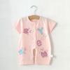 Ropa de una pieza para bebé recién nacido verano mameluco de manga corta 0 ropa de verano para bebé niña niño 1 año 6 delgado 3 meses algodón puro