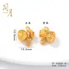 Pingente de Buda de Quatro Cores e Quatro Lados Banhado a Ouro que Preserva a Cor, Ornamento de Pagode Deslumbrante e Único, Decoração Pendente de Cabacinha Oca Exquisita e Versátil