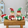 Venta Caliente Transfronteriza Muñeco Duende Navideño Coche de Trineo Postura Sentada Retráctil Decoración Navideña Pequeños Adornos