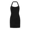 7884-2026 Vestido Bodycon Sem Mangas Costas Abertas Estilo Europeu e Americano Primavera/Verão com Gola Halter para Mulheres