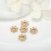 Acessórios para joias DIY cobre puro banhado a ouro 14k porta-flores para adorno de cabeça tampa de flor várias formas material vendas diretas da fábrica