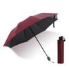 Sombrilla Manual de Protección Solar de Vinilo Negro con Diez Varillas, Sombrilla Grande de Tamaño Extragrande, Sombrilla Plegable para el Sol, Doble Uso para Sol y Lluvia, Sombrilla Promocional