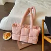 Bolso de mano de algodón nuevo transfronterizo 2026, bolso de gran capacidad para llevar bajo el brazo, moderno y versátil para ir al trabajo y uso casual, bolso de hombro con forma de nube