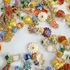 Venta de liquidación: Accesorios Hechos a Mano DIY de Aleación con Goteo de Aceite Estilo Antiguo Dorado Mate, Joyería Dorada Arena, Pulseras, Colgantes, Mezcla Aleatoria