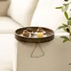 Estante de Almacenamiento con Bandeja para Sofá Sala de Estar Sofá Bandeja Plegable de Bambú para Snacks y Té Bandeja Plegable para Reposabrazos Mesa de Café