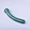 Punta de cristal verde aventurina natural de 18 cm para masaje, bolígrafo de punta, varita de masaje, varita vulvar, gema, pene, Yin