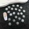 Nuevos adornos para uñas de copo de nieve blanca con destellos finos de Navidad para uñas de mano, accesorios de adornos para uñas al por mayor