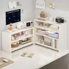 Estante de mesa prateleira de mesa estante simples de várias camadas estante de estudante prateleira de armazenamento para casa prateleira de exibição prateleira de armazenamento de estação de trabalho