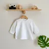 Estilo Coreano INS Camada Base Primavera Estiloso Cem Estilos Camisetas Homens Mulheres Crianças Cor Sólida Listras Gola Redonda Tops Camadas Base Novo