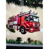 Decoraciones Navideñas para Bomberos Transfronterizos Decoración de Árbol Colgante Plano de Acrílico para Coche