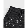 Tamanho europeu [Masculino Transfronteiriço] Calça jeans preta de rua não elástica masculina para todas as estações