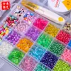 Cuentas de Semilla de Vidrio Kit de Ensartar DIY para Manualidades Infantiles Estilo Nuevo Cuentas para Ensartar Niños Juguete Educativo Pulsera Cuerda de Mano Accesorios