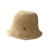 Sombrero de pescador de ala enrollada, moderno y sencillo, para mujer, versátil y que estiliza el rostro, juvenil y rejuvenecedor, cómodo sombrero de pescador de punto, moderno