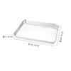 Plato de acero inoxidable rectangular plano bandeja para barbacoa restaurante plato de repuesto plato para vaporizar salchichas venta al por mayor