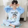 Pijama para niños, para niño, primavera y otoño, algodón nube, de manga larga, para niños mayores, de dibujos animados, conjunto de ropa para el hogar Otoño 2026