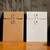 Bolsa de sobre muy atractiva de papel kraft vintage con cierre de cordón, bolsa para documentos de embalaje de regalo creativo estilo ins para fotos de celebridades