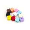 Cuentas cuadradas pintadas a mano con agujero recto 13 mm cuentas sueltas para cuerda de pelo DIY accesorios para cadena de teléfono móvil con cuentas