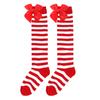 Calcetines de lazo para niñas de Navidad transfronterizos Estilo británico Calcetines de otoño e invierno Calcetines de Princesa europeos y americanos Calcetines de Navidad para niños