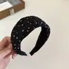 Diadema Ancha Versátil Estilo Coreano Retro con Pliegues y Lunares para Ir al Trabajo Pinza para el Cabello en la Parte Superior Alta del Cráneo Diadema para el Cabello en la Parte Superior Alta del Cráneo para Adultos