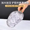 Cuchara para hielo de acero inoxidable en stock, pala engrosada para tiendas de harina y té de leche, cuchara para máquina de hielo de fondo plano, cuchara para dulces para máquinas de hielo, venta al por mayor