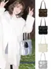 Estilo Igual de Sun Wansung Coreano Nicho Bolso Mini de Hombro tipo Bolsa de Burbujas con Soporte Versátil Mini Bolso Nube Moda