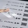 [Transfronteiriço] Adesivos de Etiqueta de Marca Personalizados, Adesivos de Vedação Transparentes de PVC à Prova d'Água com Código QR e Logo