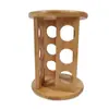 Nuevo Estante de Almacenamiento de Bambú para Condimentos Estante de Clasificación de Frascos de Condimentos para Encimera de Cocina Familiar Estante Giratorio de Madera para Condimentos