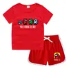 Camiseta de Verano para Niños con Cuello Redondo Pantalones Cortos Camisa Base Casual Coreana Absorción de Sudor Dulce Conjunto de Camisetas Interiores para Niños 2023