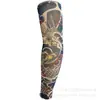 Mangas de tatuaje punto cruz transfronterizas populares para exteriores protección solar para hombres y mujeres brazo de tatuaje flor grande brazo completo sin costuras manga de hielo