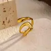 Anillo Abierto de Acero Inoxidable Transfronterizo para Mujer, Versátil y Personalizable, Simple Moda Transfronteriza Europea y Americana Anillo Abierto de Acero de Titanio