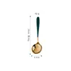 Cuchara para Arroz de Acero Inoxidable 304 de Alta Gama en Forma de Media Luna, Colador, Cuchara Gruesa para Olla Caliente Doméstica Chapada en Oro, Doble Propósito