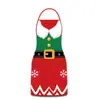 Nuevo juego de delantales con estampado digital navideño transfronterizo, juego de elfo navideño, venta al por mayor y personalización de artículos para fiestas navideñas