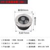 Foco LED ultrafino para exteriores, impermeable, antideslumbrante, para pared de esquina cuadrada, para suelo bajo