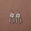 Brincos retrô de estilo étnico que combinam com tudo, brincos elegantes de borla boêmia para férias femininas, brincos longos personalizados europeus e americanos