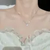 Colar de amor ao luar temperamento feminino coração de menina doce corrente para clavícula dos sonhos 2023 Verão Pingente para camiseta Novo
