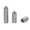 Tornillos de Máquina de Acero Inoxidable 304, Tornillos Prisioneros de Punta, Tornillos Prisioneros de Cabeza Hexagonal Din914