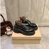 Versão em Couro de Vaca, Aumento de Altura 6cm, Couro de Cavalo Lavado, Fivela Pequena Dourada, Salto Grosso, Mocassins de Solado Grosso, Sapatos de Couro Femininos para Primavera e Outono