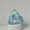 Bolsa Pequena Fofa, Cabo de Dados, Cabo de Carregamento, Fones de Ouvido, Porta-Moedas, Chaveiro da Kuromi Sanrio, Bolsa Pequena com Zíper