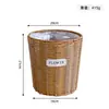 Vaso de flores de imitação de rattan, cesta de flores trançada, cesta de mão, cesta de arranjo de flores secas trançada em rattan, recipiente para flores de plantas verdes suculentas, vaso de flores de imitação de rattan para suculentas